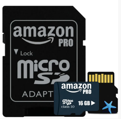 Карта памяти Micro SDHC 16GB Amazon pro microSD Микро СД карта с адаптером