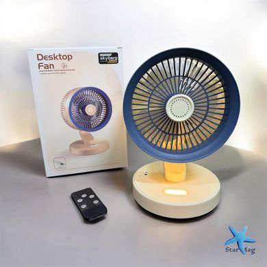 Портативний вентилятор SkeBerg JX-80 з LED-підсвічуванням &bull; Настільний міні-вентилятор 5W для дому, офісу, поїздок і відпочинку