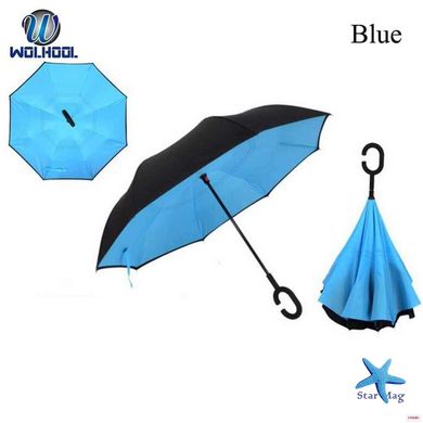 Зонтик одноцветной umbrella Голубой PR3