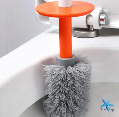 Туалетний йоржик Toilet brush з вигнутою щіткою для важкодоступних місць · Щітка чистяча для унітазу