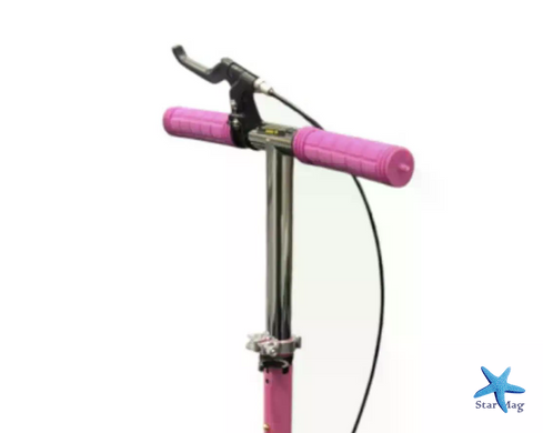 Самокат двоколісний міський з колесами PU 200 мм і ножним гальмом 109 Pink &bull; Складаний прогулянковий самокат для дітей і підлітків &bull; Міський самокат рожевий