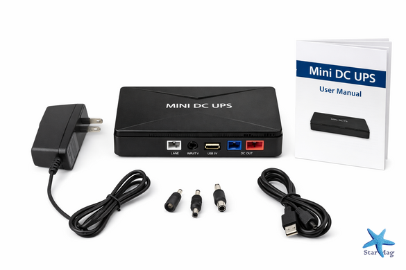 Джерело безперебійного живлення Mini DC UPS для роутера та ONU &bull; Міні ДБЖ 12V з USB і DC виходами для Wi-Fi, модема та камер