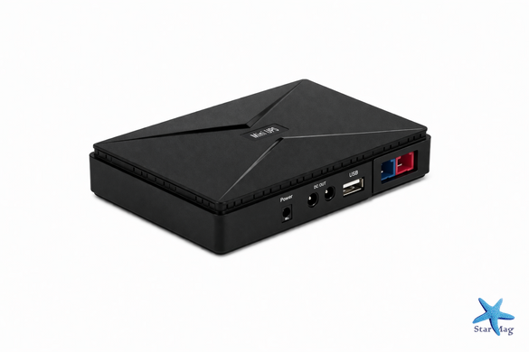 Джерело безперебійного живлення Mini DC UPS для роутера та ONU &bull; Міні ДБЖ 12V з USB і DC виходами для Wi-Fi, модема та камер