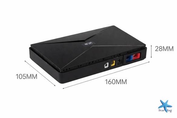 Джерело безперебійного живлення Mini DC UPS для роутера та ONU &bull; Міні ДБЖ 12V з USB і DC виходами для Wi-Fi, модема та камер