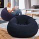 Надувне крісло-мішок Inflatable Sofa чорне &bull; М&rsquo;яке надувне крісло-пуф 110х110х85 см для дому, дачі, відпочинку та пікніка