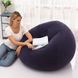 Надувне крісло-мішок Inflatable Sofa чорне &bull; М&rsquo;яке надувне крісло-пуф 110х110х85 см для дому, дачі, відпочинку та пікніка