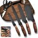 Набір кухонних ножів 4 шт + ножиці та овочечистка Kitchen utensils HA-177 ∙ Кухонний набір ножів HA-177