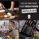 Набір кухонних ножів 4 шт + ножиці та овочечистка Kitchen utensils HA-177 ∙ Кухонний набір ножів HA-177