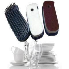 Набір щіток для миття та чистки Hudraulic Cleaning Brush універсальна кухонна чистяча, набір з 3 шт.