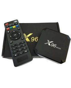 Смарт ТВ приставка X96 Mini 2/16 ГБ 4K с пультом MA384 &bull; Android TV Box для телевизора с Wi-Fi, LAN, HDMI и поддержкой microSD