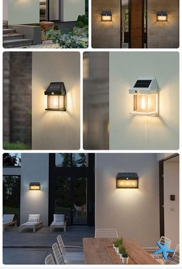 Вуличний ліхтар на сонячній батареї з датчиком руху HW 999-3W Solar Interaction Wall Lamp · Настінний зовнішній світильник · 3 режими освітлення