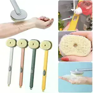 Щітка для душу Body Brush AND LY-588 з довгою ручкою та дозатором &bull; Масажна щітка для тіла, спини та догляду за шкірою з ємністю для гелю