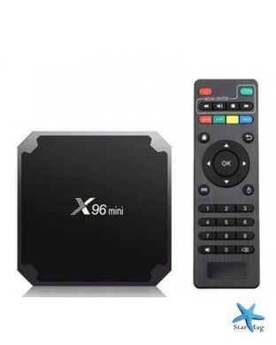 Смарт ТВ приставка X96 Mini 2/16 ГБ 4K с пультом MA384 &bull; Android TV Box для телевизора с Wi-Fi, LAN, HDMI и поддержкой microSD
