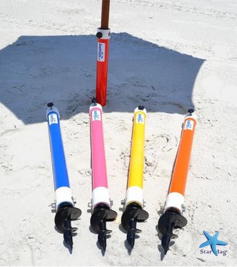 Бур для крепления пляжного зонта в песке, держатель для зонта в землю