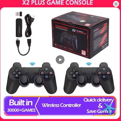 Ігрова приставка X2 Plus Gamestick з двома бездротовими джойстиками ∙ Gamepad-приставка X2 Plus 64GB з підтримкою 4K Ultra HD
