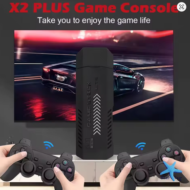 Ігрова приставка X2 Plus Gamestick з двома бездротовими джойстиками ∙ Gamepad-приставка X2 Plus 64GB з підтримкою 4K Ultra HD