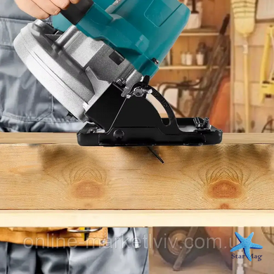 Акумуляторна циркулярна пила Circular Saw X-510 48V з 2 АКБ &bull; Бездротова дискова пила для дерева, фанери, ДСП і домашніх робіт
