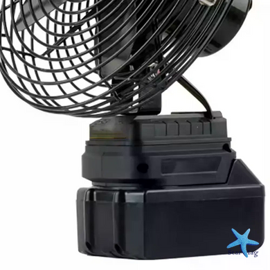 Аккумуляторный вентилятор Lithium Electric Fan 48V черный &bull; Портативный беспроводной вентилятор с Li-ion аккумулятором для дома, дачи, офиса и отдыха