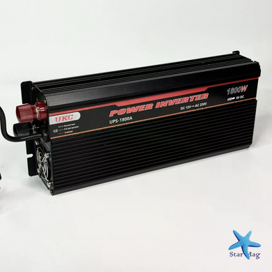 Перетворювач 5 CORE UPS-1800A 1800W 12V &bull; Інвертор 5 CORE UPS-1800A 12V-220V із зарядкою акумулятора 20A та функцією UPS