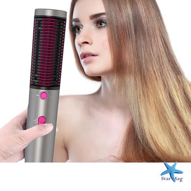 Фен расческа для волос воздушный стайлер 3 в 1 Расческа выпрямитель с турмалиновым покрытием для укладки HOT AIR BRUS Стайлер Ramindong RD-158