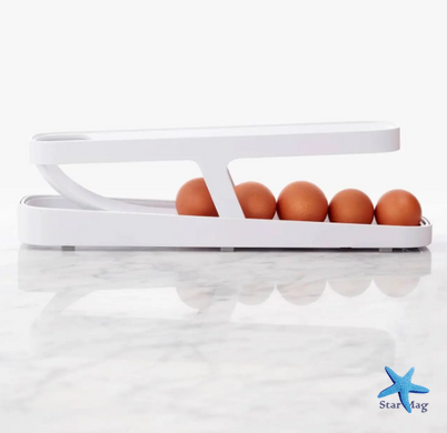 Контейнер для яєць Egg Pan · Дворівневий органайзер – підставка для зберігання яєць у холодильнику