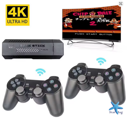 Ігрова приставка X2 Plus Gamestick з двома бездротовими джойстиками ∙ Gamepad-приставка X2 Plus 64GB з підтримкою 4K Ultra HD