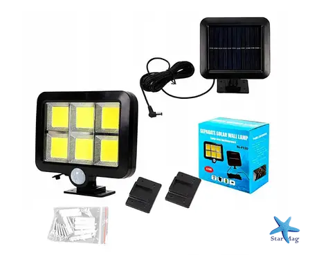 Вуличний акумуляторний LED ліхтар на сонячній батареї Solar Street Light SL-F120 &bull; Світлодіодний автономний прожектор для двору, вулиці, саду та дачі