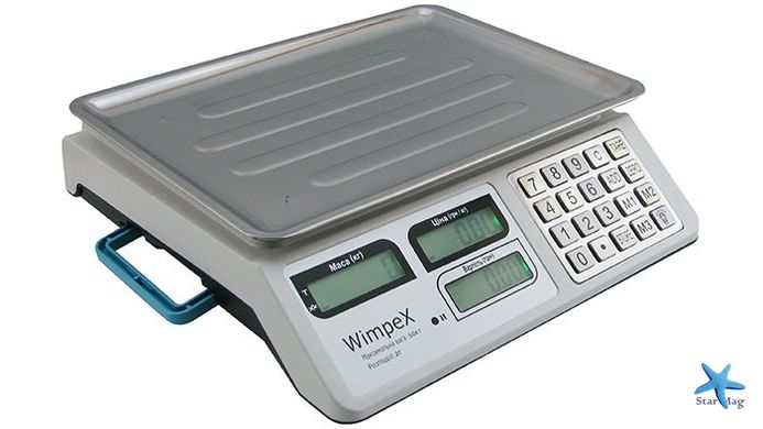 Ваги торгові Wimpex WX-5004 настільні електронні до 50 кг з лічильником ціни