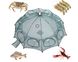 Автоматическая складная рыболовная сеть – ловушка для рыбы, раков, креветок ∙ Рыболовная верша “паук” на 8 отверстий