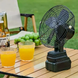 Аккумуляторный вентилятор Lithium Electric Fan 48V черный &bull; Портативный беспроводной вентилятор с Li-ion аккумулятором для дома, дачи, офиса и отдыха