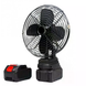 Аккумуляторный вентилятор Lithium Electric Fan 48V черный &bull; Портативный беспроводной вентилятор с Li-ion аккумулятором для дома, дачи, офиса и отдыха
