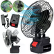 Аккумуляторный вентилятор Lithium Electric Fan 48V черный &bull; Портативный беспроводной вентилятор с Li-ion аккумулятором для дома, дачи, офиса и отдыха