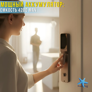Умный дверной замок с распознаванием лица LOCK97 &bull; Биометрический электронный замок с 3D Face ID, камерой, Wi-Fi и удаленным доступом для квартиры, дома и офиса