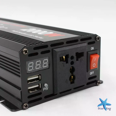 Інвертор 5 CORE 2000W 12V з чистою синусоїдою &bull; Перетворювач 5 CORE 2000W 12V-220V AC/DC Pure Sine Wave для резервного живлення