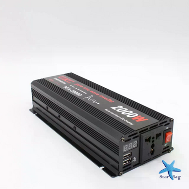 Інвертор 5 CORE 2000W 12V з чистою синусоїдою &bull; Перетворювач 5 CORE 2000W 12V-220V AC/DC Pure Sine Wave для резервного живлення