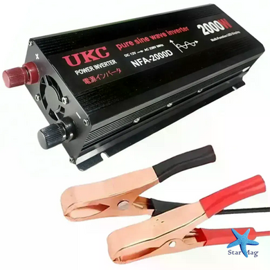 Інвертор 5 CORE 2000W 12V з чистою синусоїдою &bull; Перетворювач 5 CORE 2000W 12V-220V AC/DC Pure Sine Wave для резервного живлення