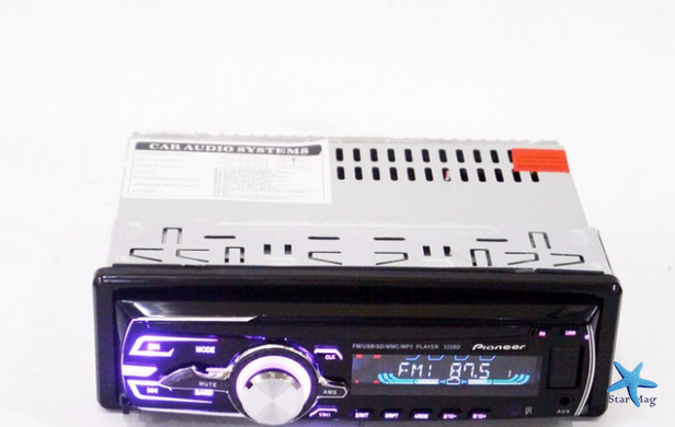 Автомагнитола Pioneer 3228D USBU (съемная панель + евро разъем + RGB подсветка) PR4