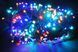 Гірлянда нитка 300led warm 100-10 led флеш на чорному дроті ∙ Провід гірлянда кульки 300 led