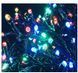 Гірлянда нитка 300led warm 100-10 led флеш на чорному дроті ∙ Провід гірлянда кульки 300 led