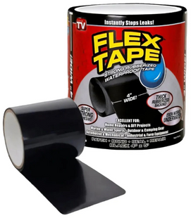 Водонепроникна ремонтна стрічка Flex Tape 1 м для герметизації протікань &bull; Клейка скотч-стрічка Flex Tape 1 м для труб, шлангів, басейнів і ремонту