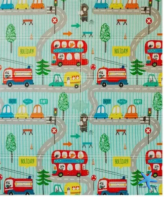 Дитячий розвиваючий складний термокилимок 200*180 см Folding baby mat Ігровий килимок для дітей (Автобус)