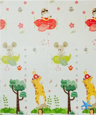 Дитячий розвиваючий складний термокилимок 200*180 см Folding baby mat Ігровий килимок для дітей (Автобус)