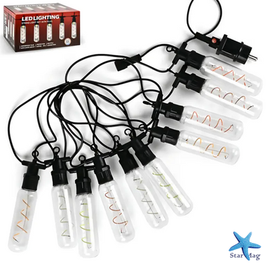 Гирлянда Удлинённые лампы спираль SFK-48 220V ∙ Уличная LED-гирлянда SFK-48 с удлинёнными спиральными лампами