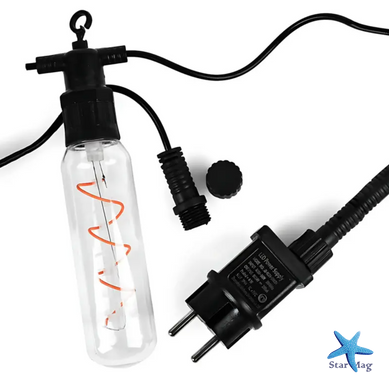 Гирлянда Удлинённые лампы спираль SFK-48 220V ∙ Уличная LED-гирлянда SFK-48 с удлинёнными спиральными лампами