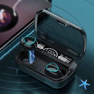 Беспроводные наушники M10 TWS с микрофоном &bull; Bluetooth вкладыши для Android и iOS в зарядном кейсе для музыки, звонков и повседневного использования