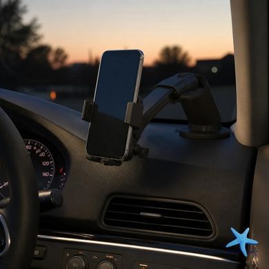 Автомобильный держатель для телефона CZ-30275 &bull; Телефонный держатель на присоске с поворотом на 360&deg; для крепления смартфона в салоне автомобиля