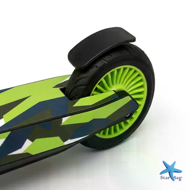 Трюковий самокат 110 мм F10 Green &bull; Самокат для трюків і активного катання &bull; Двоколісний stunt scooter для дітей і підлітків