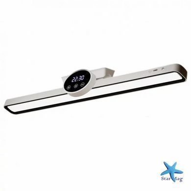 Подвесная LED лампа 55 см с часами и аккумулятором Screenbar 17017 Сенсорный беспроводной настенный светильник с экраном