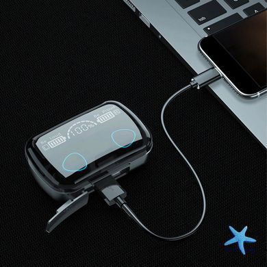 Беспроводные наушники M10 TWS с микрофоном &bull; Bluetooth вкладыши для Android и iOS в зарядном кейсе для музыки, звонков и повседневного использования