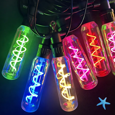 Гирлянда Удлинённые лампы спираль SFK-48 220V ∙ Уличная LED-гирлянда SFK-48 с удлинёнными спиральными лампами